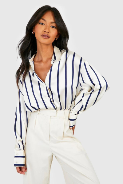 Product Fine Stripe Satin Shirt